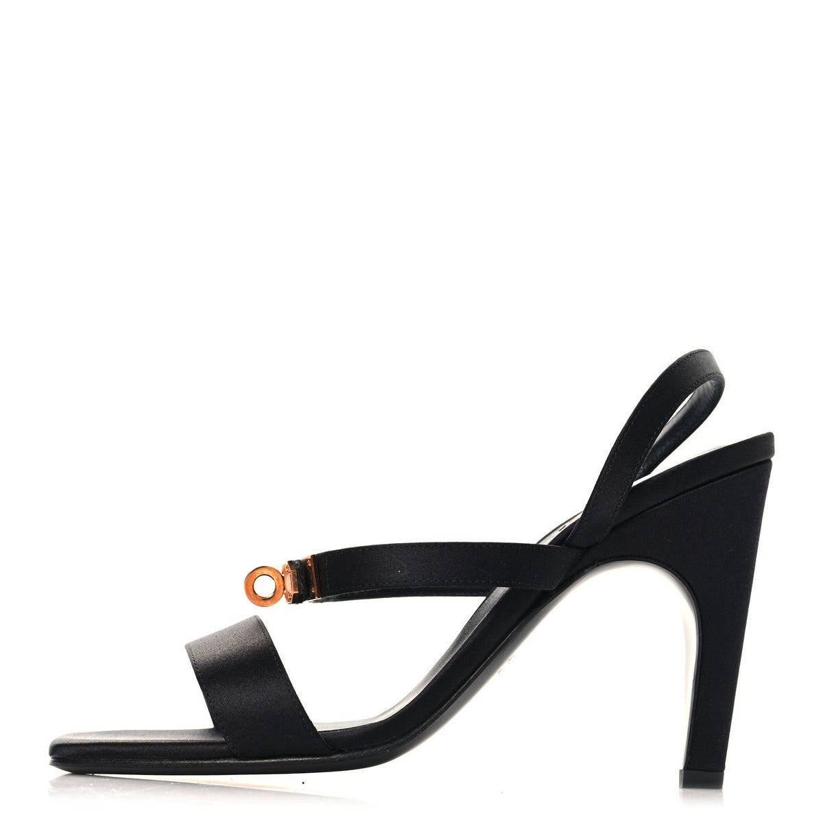 Satin Glamour Sandals Black