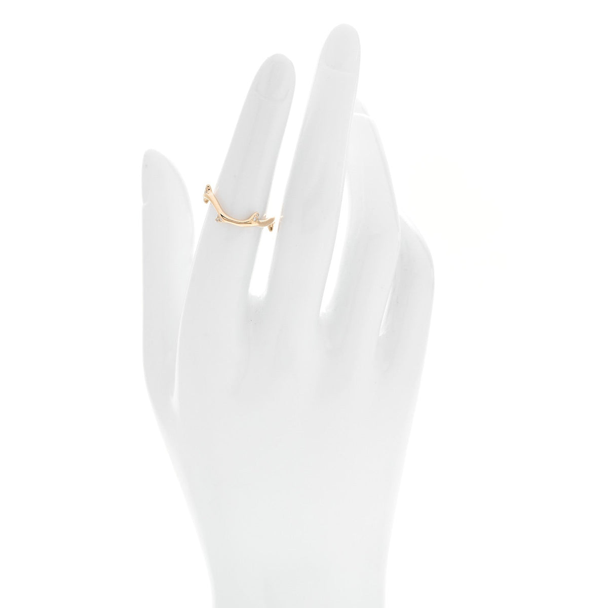 Christian Dior18K Yellow Gold Diamond Bois de Rose Ring 51 5.75