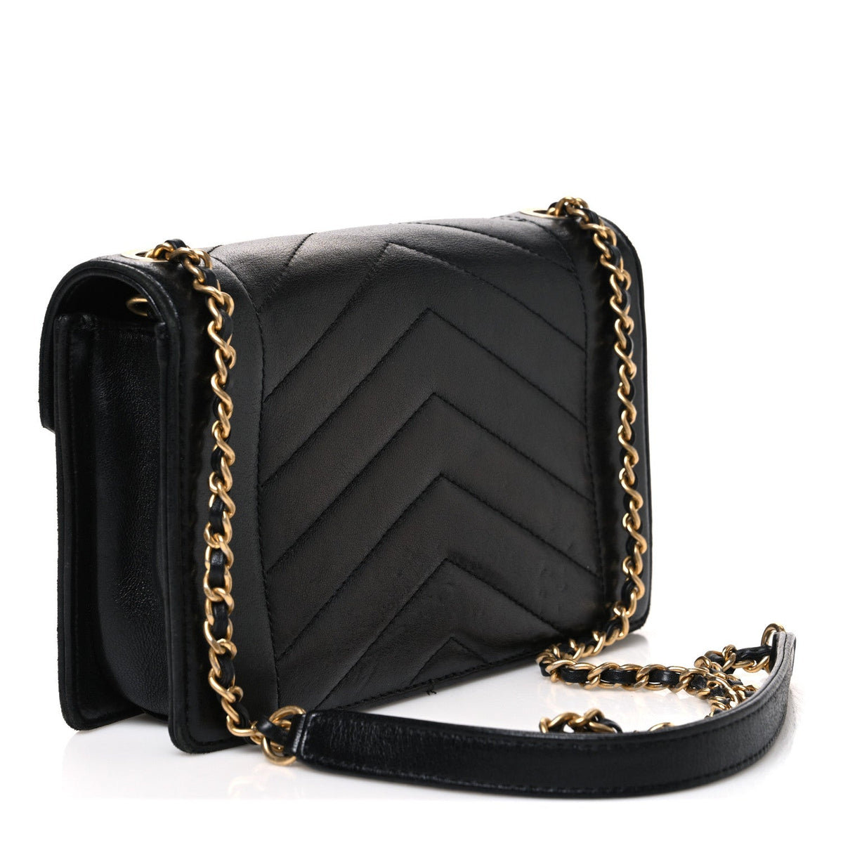 Quilted Lambskin Flap Shoulder Bag