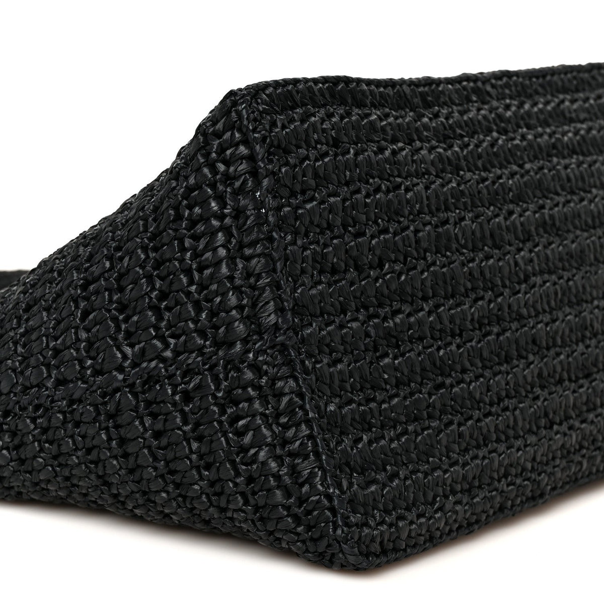 Saint Laurent Raffia Le Crossbody Bag Black