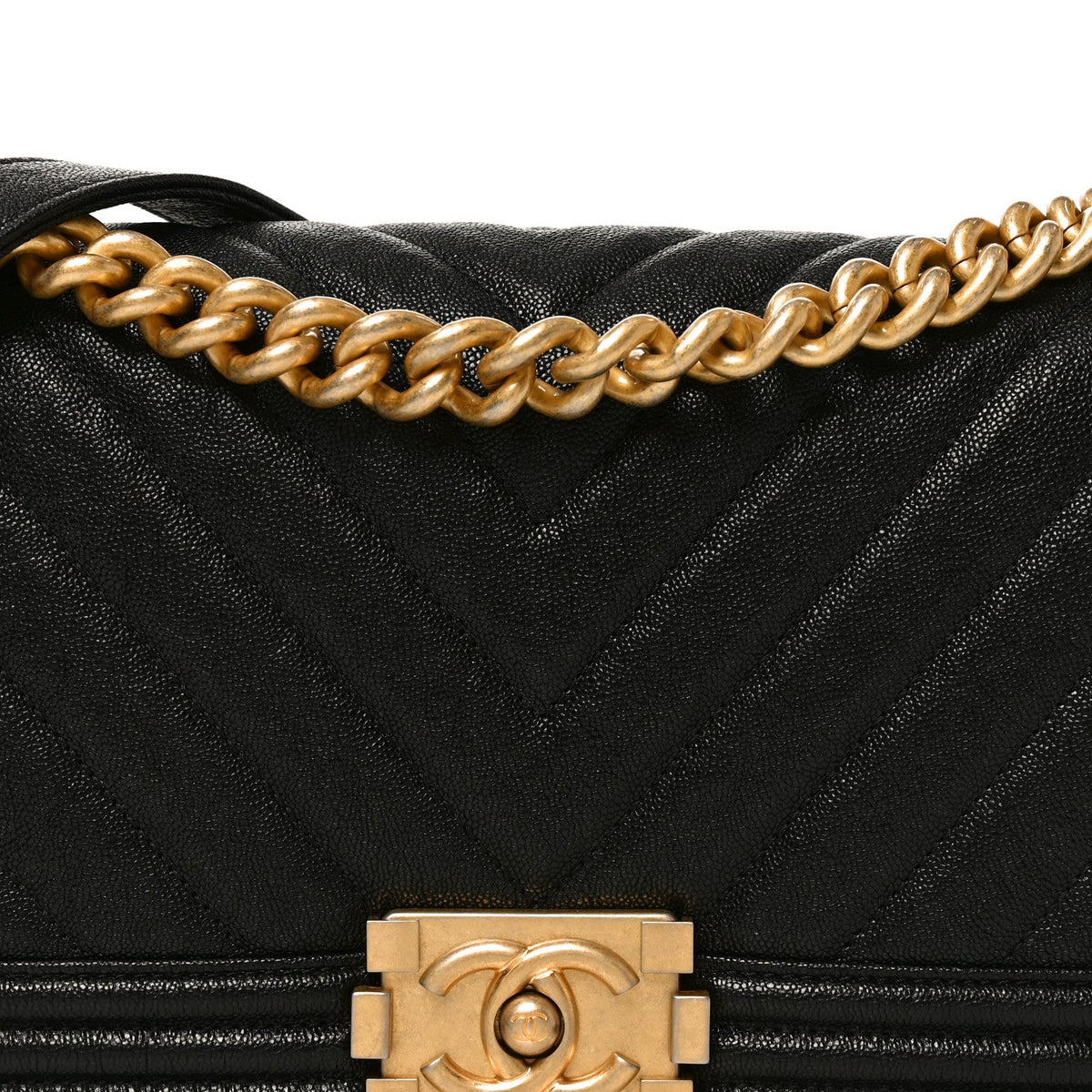Medium Quilted Caviar Flap Shoulder Bag