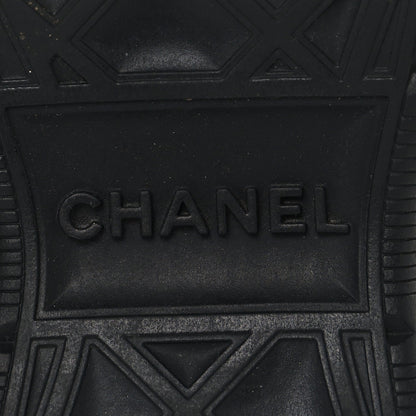 Chanel Velvet Calfskin Mixed Fibers Women's CC Sneakers 36 Black