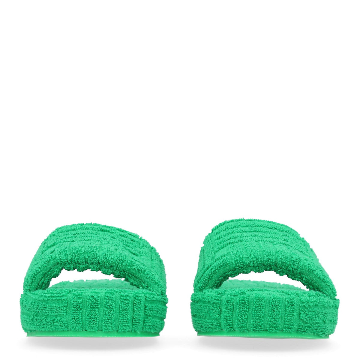 Bottega Veneta Terry Resort Sponge Women's Slides Sandals 41 Grass