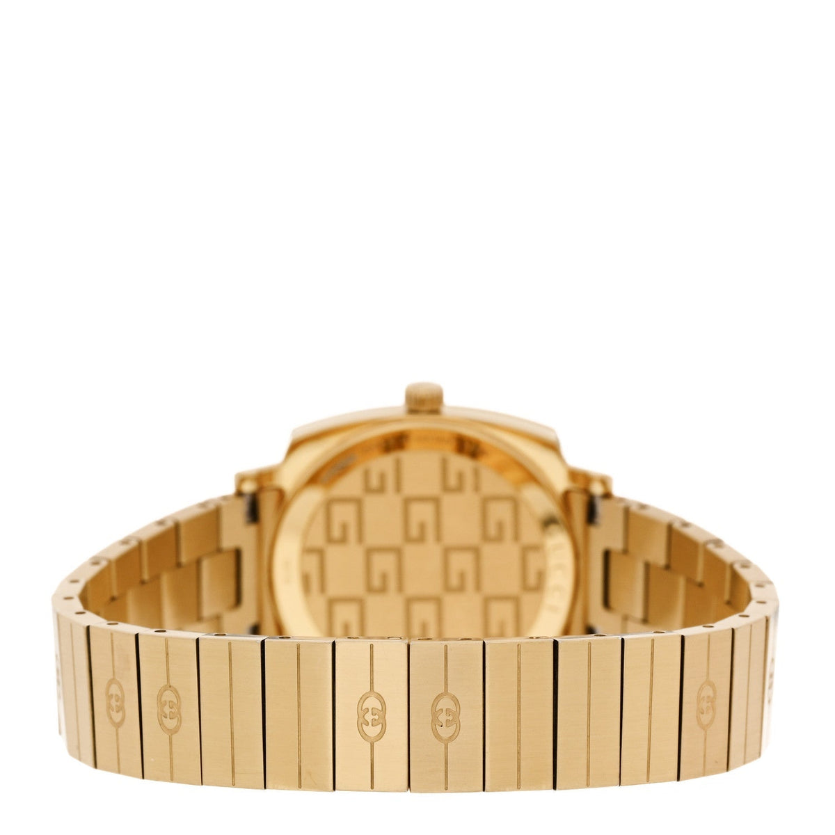 Gucci Stainless Steel 27mm Grip Quartz Watch Gold