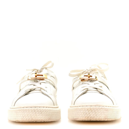 Hermès Calfskin Women's Day Sneakers 40 White
