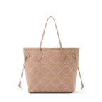 Women's Neverfull MM Light Bliss Monogram Empreinte Leather Tote Bag M28527