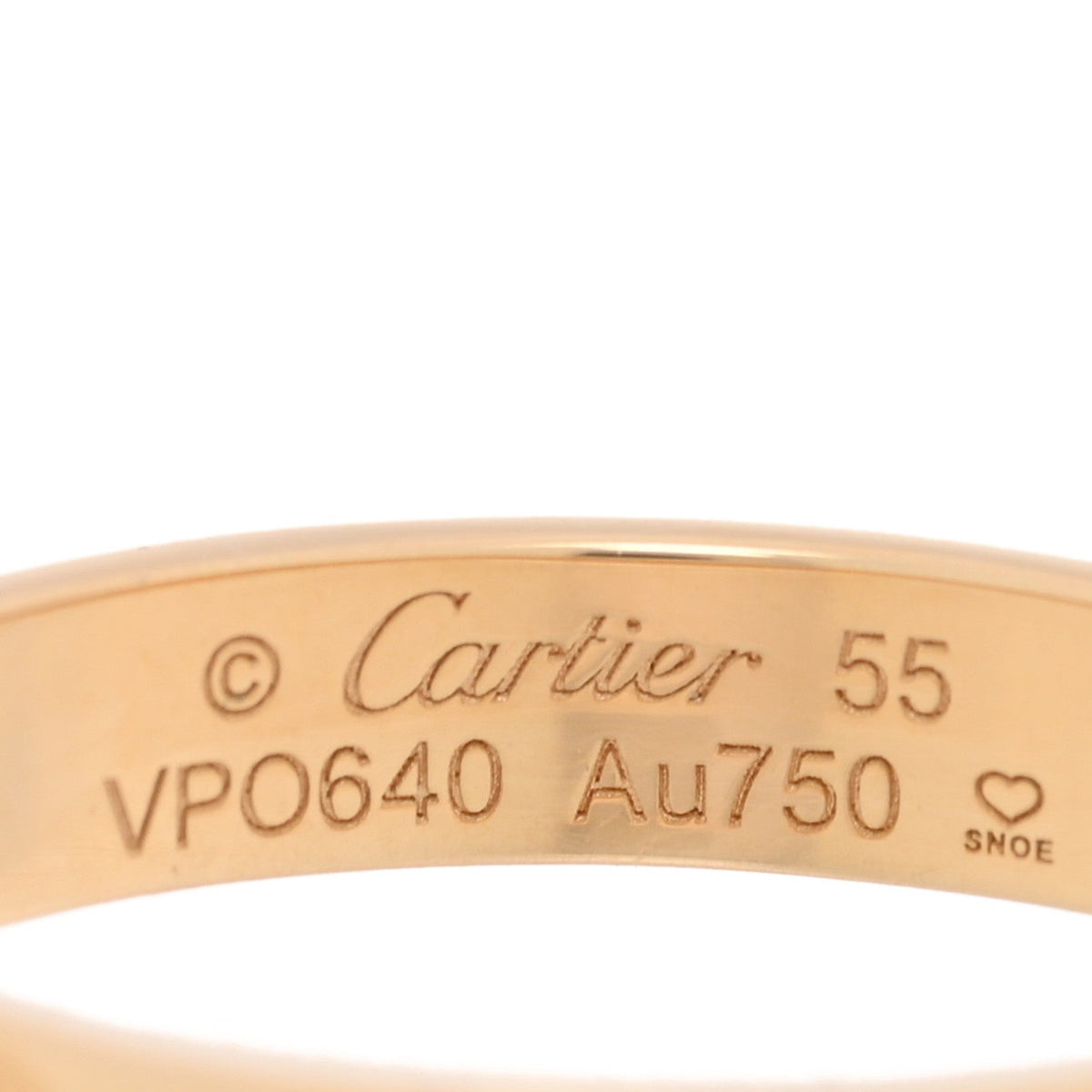 18K Yellow Gold 3.5mm LOVE Wedding Band Ring 55 7.25