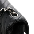 Chanel Caviar Chevron Quilted Mini Rectangular Flap Black