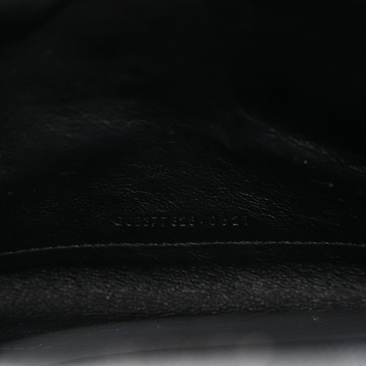 Saint Laurent Grain De Poudre Chevron Chain Wallet Black