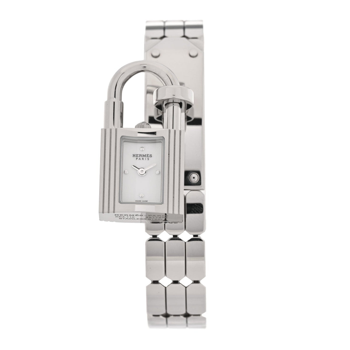 Hermes Stainless Steel 16mm Kelly Quartz Watch White