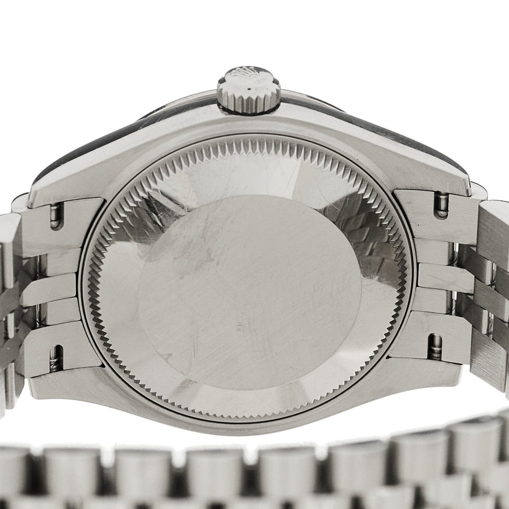 Rolex Stainless Steel 18K White Gold Diamond 31mm Datejust Watch Silver 278274