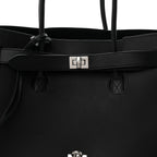 Balenciaga Smooth Calfskin Medium Bel Air Carry All Bag Black