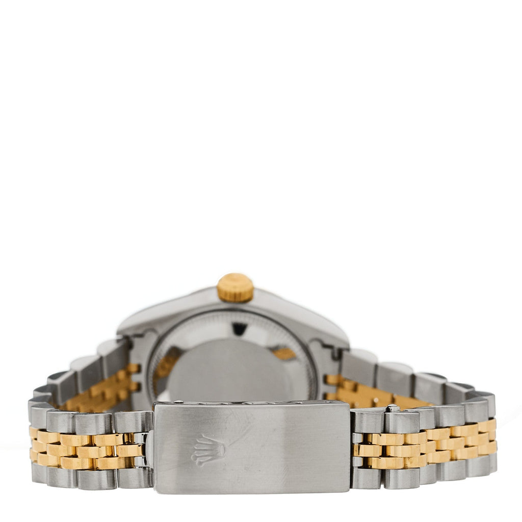 Rolex Stainless Steel 18K Yellow Gold Diamond 26mm Datejust Watch Silver 69173