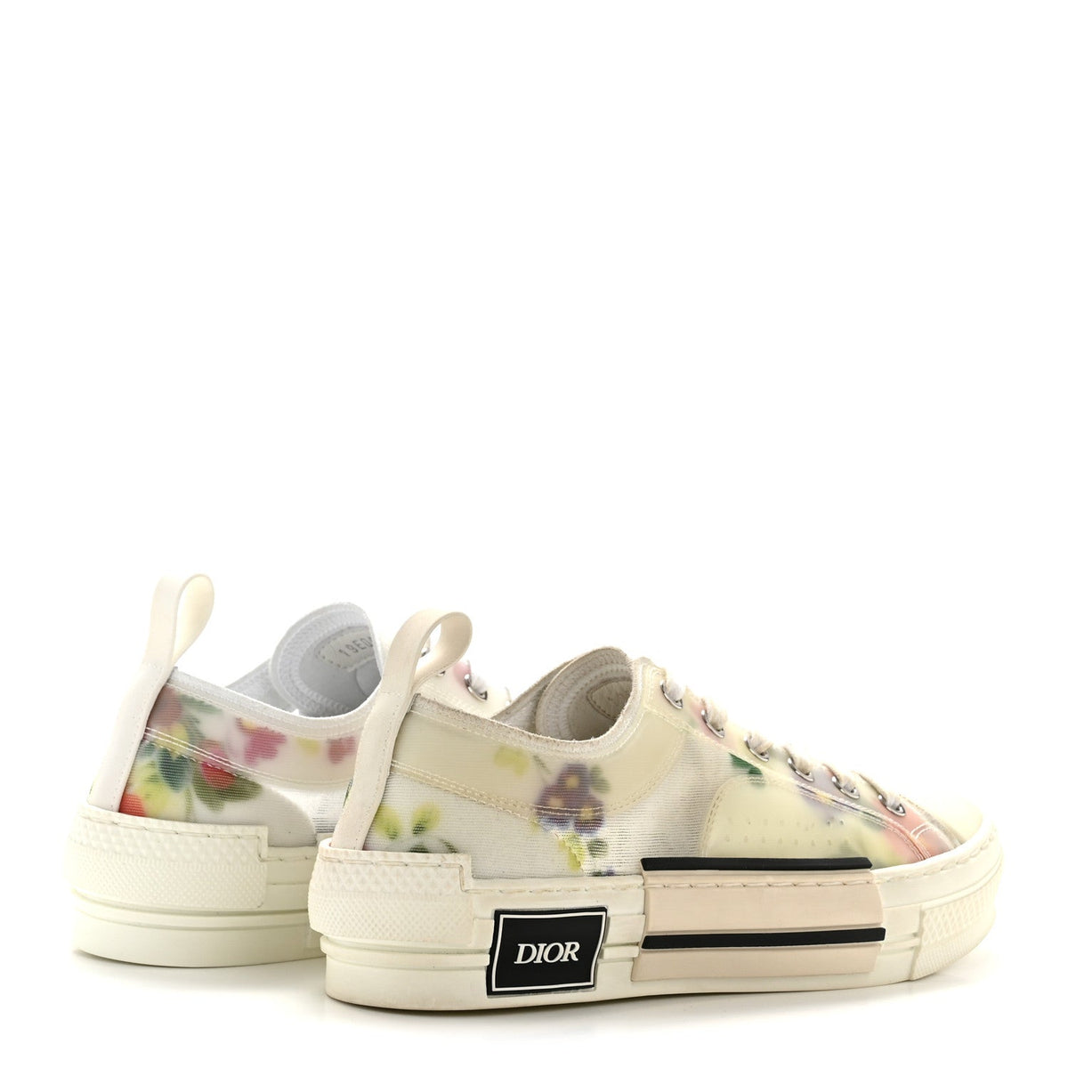 Christian Dior Technical Canvas Women's Floral B23 Low Top Sneakers 36 White Multicolor