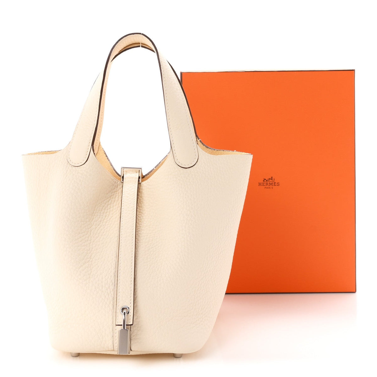 Hermes Taurillon Clemence Picotin Lock 18 PM Bag Nata