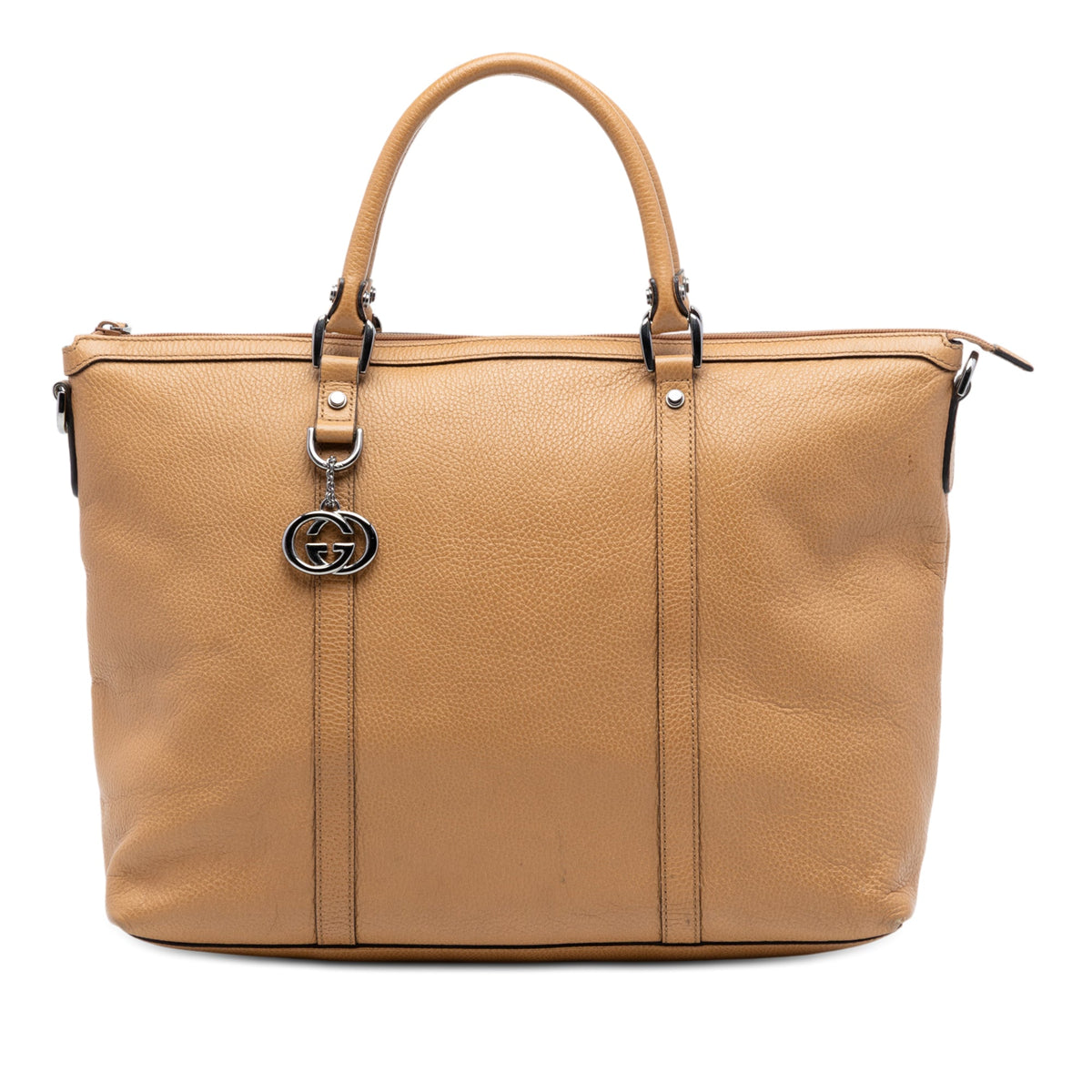 GG Charm Convertible Dome Satchel Leather Medium