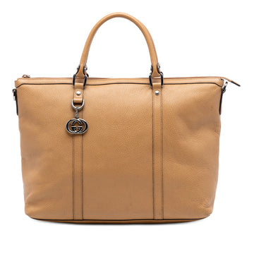 GG Charm Convertible Dome Satchel Leather Medium