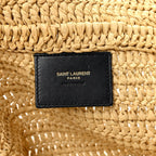 Saint Laurent Raffia Rive Gauche Tote Natural