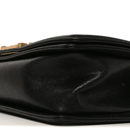 Medium Quilted Caviar Flap Shoulder Bag
