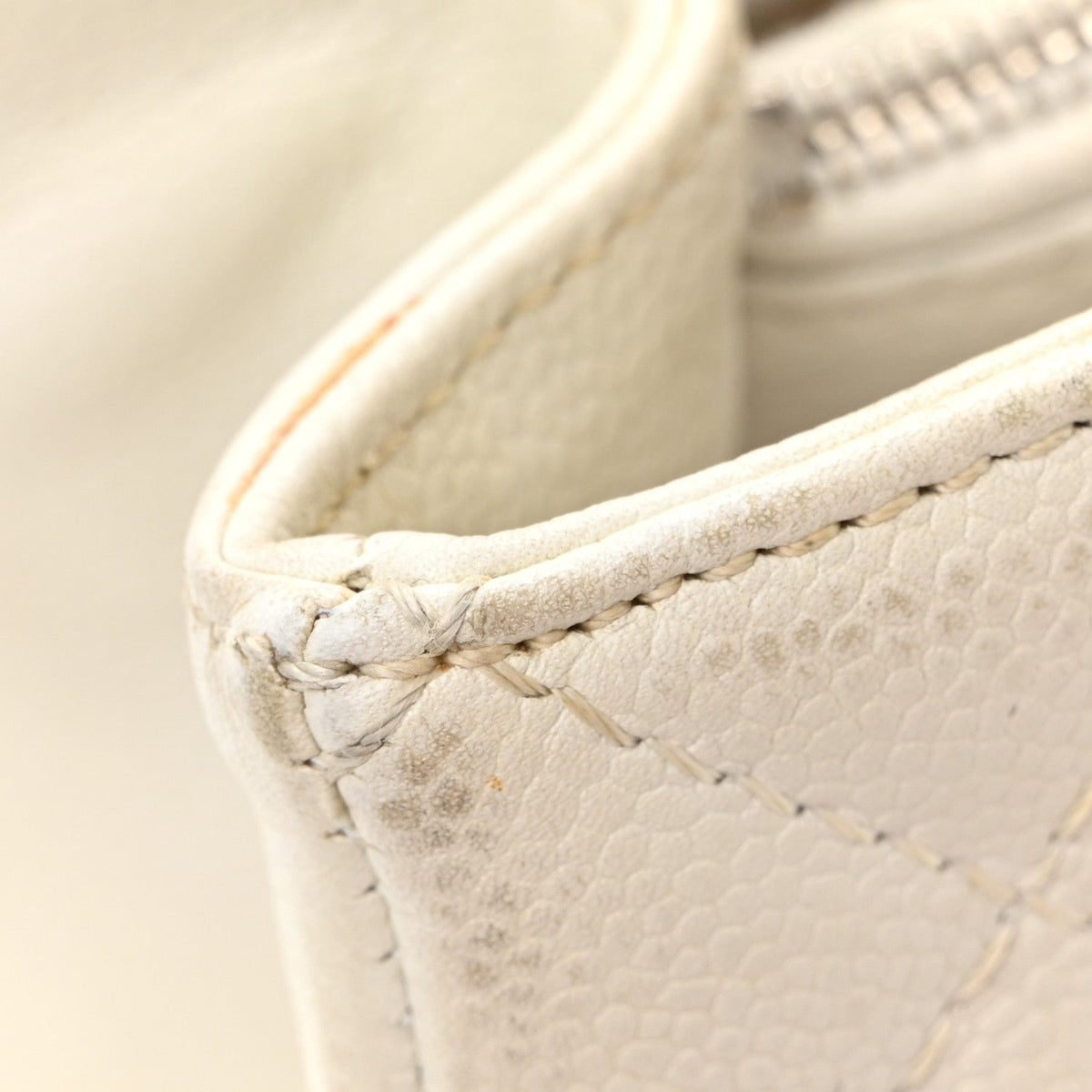 Quilted Caviar Tote Bag