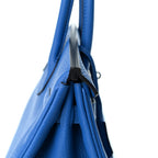 Hermes Taurillon Clemence Verso Birkin 30 Bleu Zellige Bleu Paradis