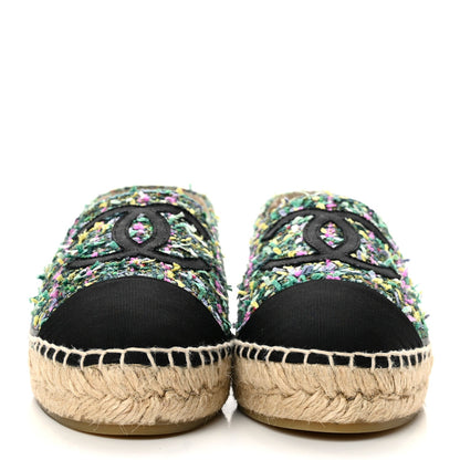 Chanel Tweed Grosgrain CC Women's Shoes