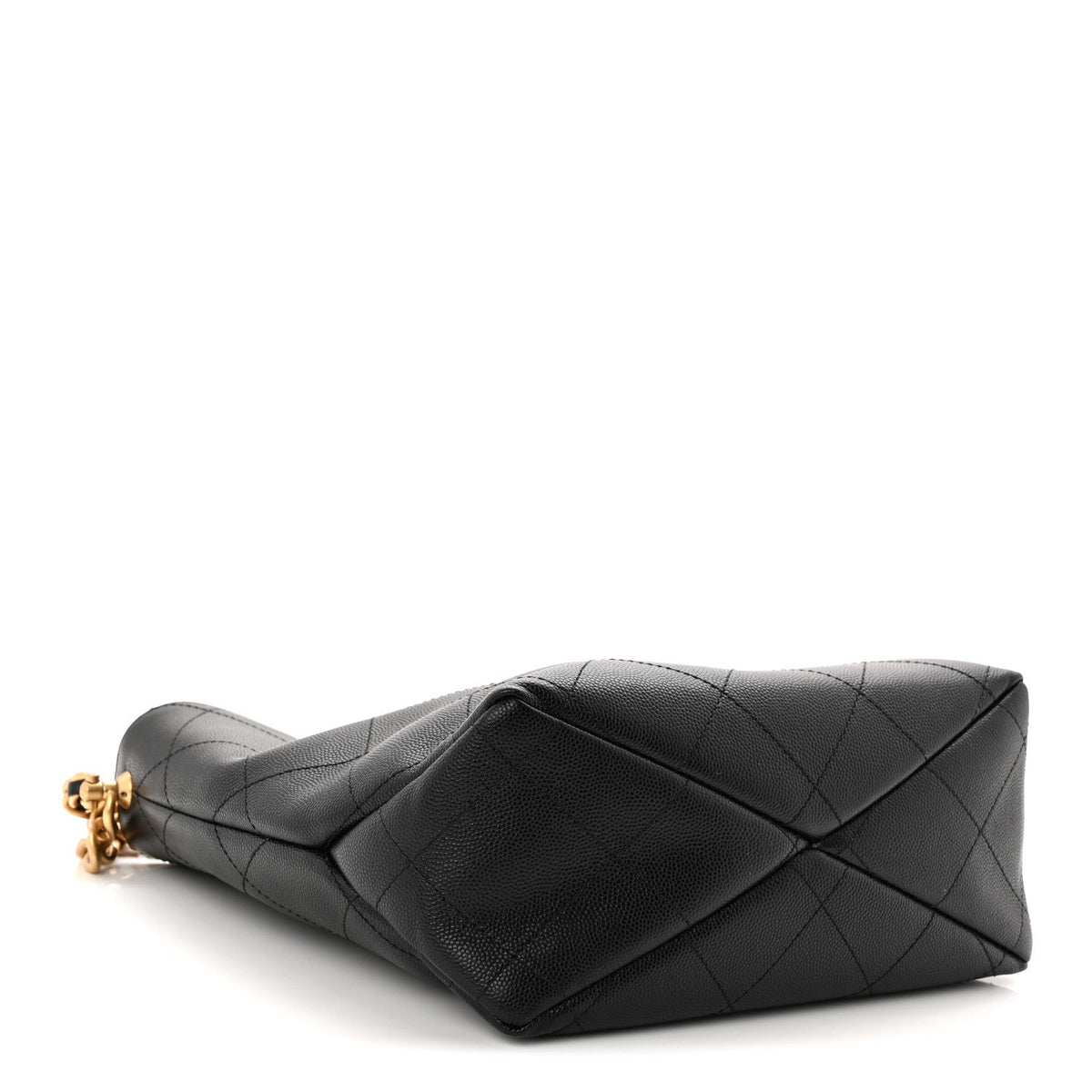 Chanel Caviar Quilted Hobo Black