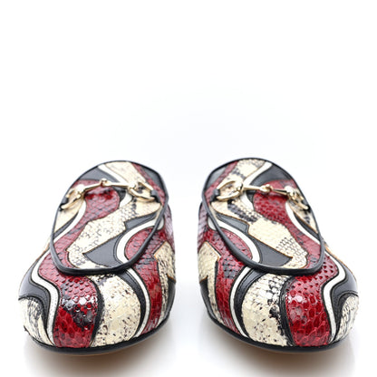Gucci Snakeskin Women's Princetown Slippers 37.5 Multicolor