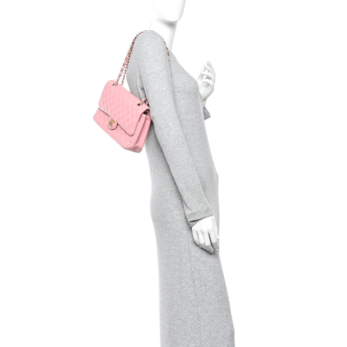 Medium Quilted Caviar Flap Shoulder Bag