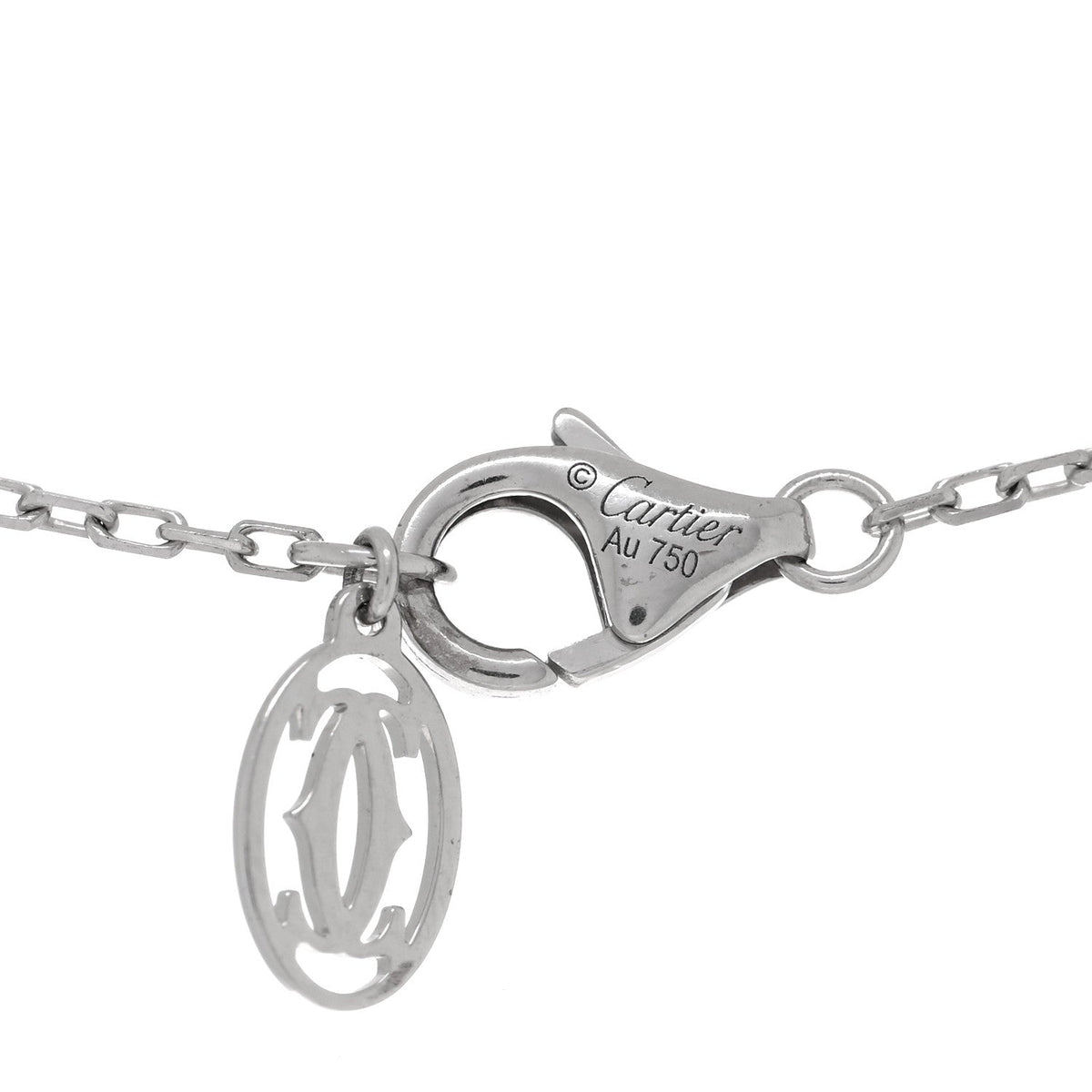 18K White Gold Diamond Juste Un Clou Paved Pendant Necklace