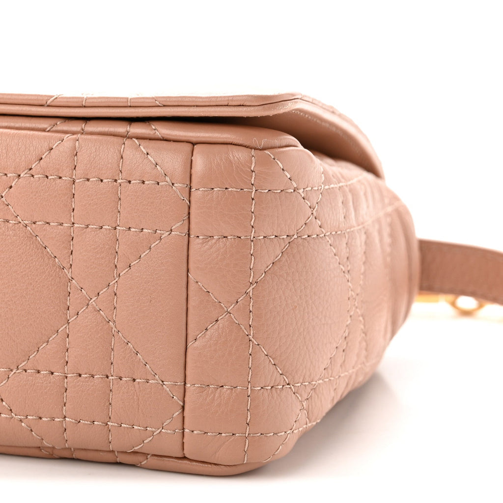 Christian Dior Calfskin Cannage Small Caro Bag Rose De Vents