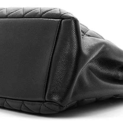 Quilted Caviar Tote Bag