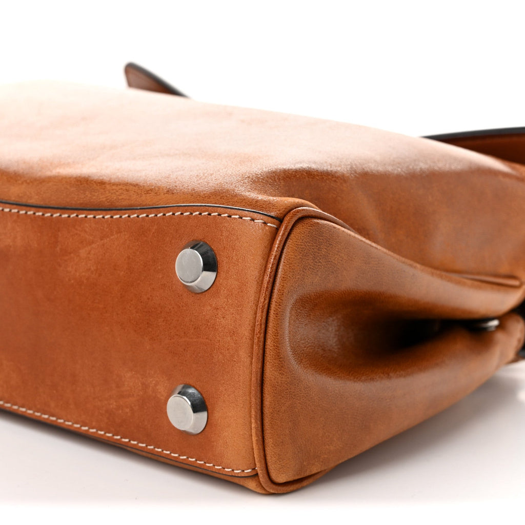 Balenciaga Lambskin Mini Rodeo Top Handle Bag Tan Cowboy