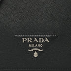 Prada Vitello Daino Soft Flap Crossbody Black