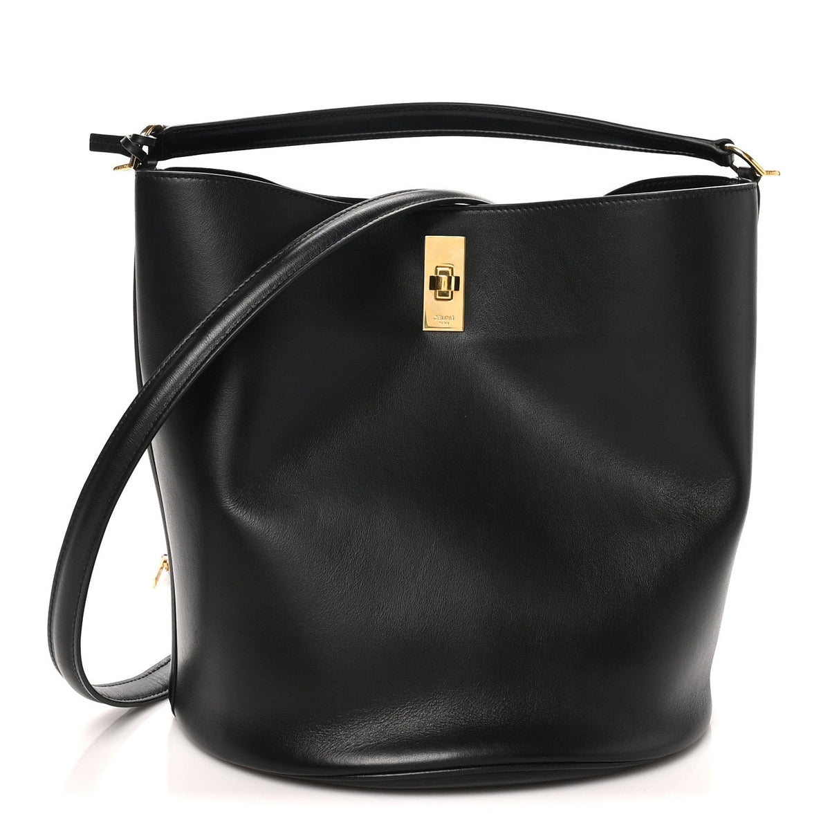 Calfskin Bucket Bag - Black