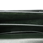 Saint Laurent Calfskin Medium Monogram Sunset Dark Green