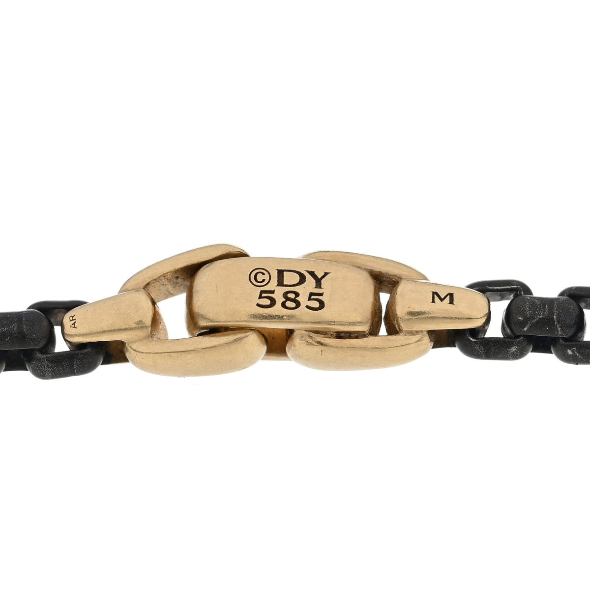 Titanium 14K Yellow Gold 4.8mm Box Chain Bracelet Black