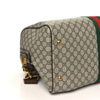 Gucci GG Supreme Monogram Medium Ophidia Carry-On Duffle Bag Beige Ebony