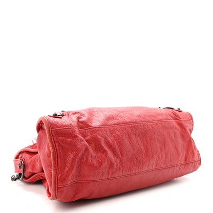 Agneau Classic Hardware City Rouge Coque Handbag