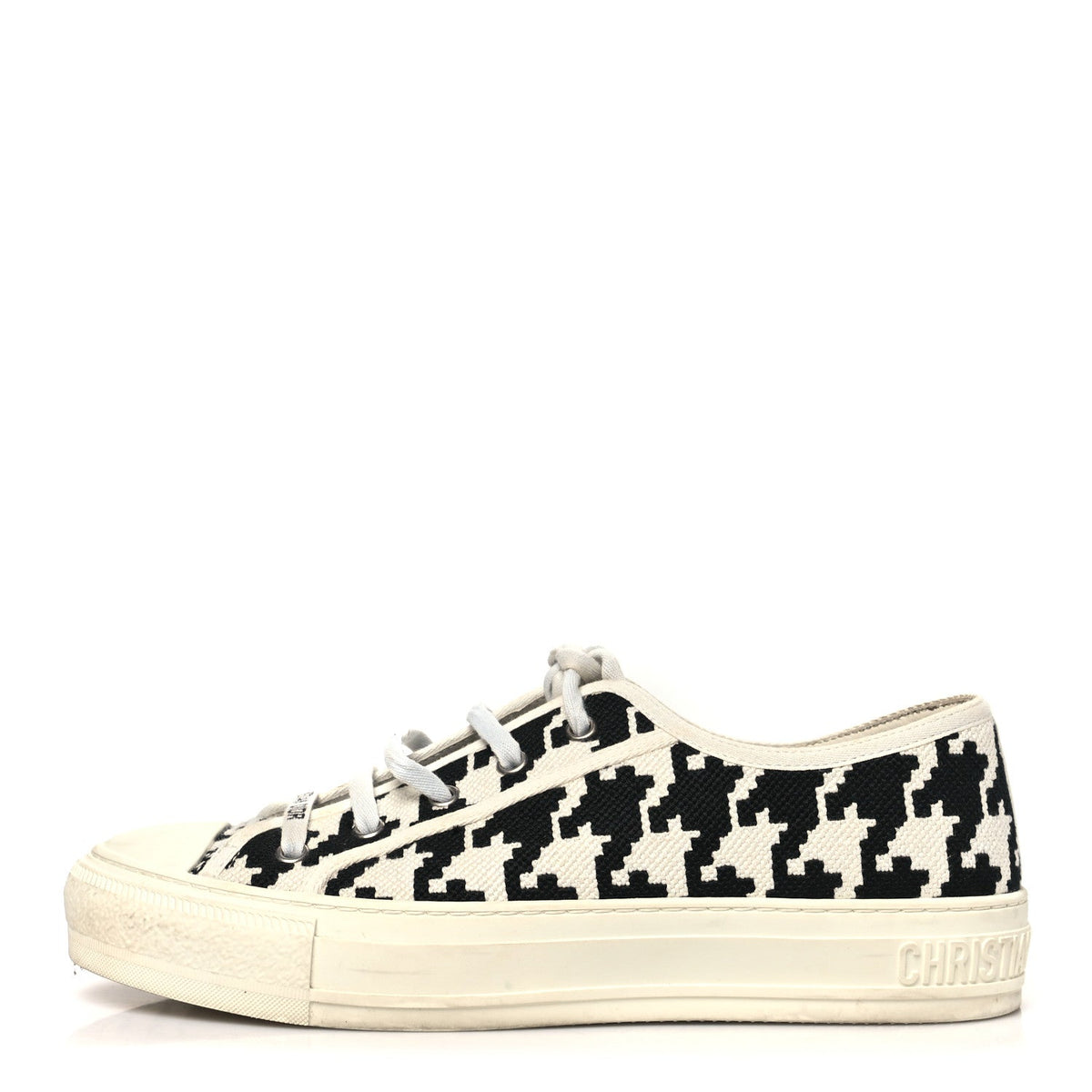 Christian Dior Canvas Women's Walk'N'Dior Low Top Sneakers 39 White Black