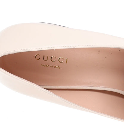 Gucci Calfskin Leather Women's Blondie Pumps 40.5 Mystic White