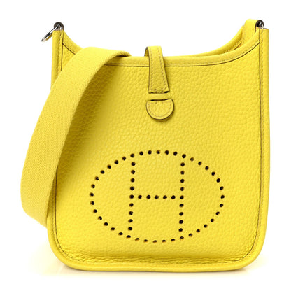 Taurillon Clemence Evelyne Tpm Lime Handbag
