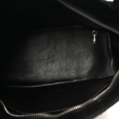 Quilted Caviar Tote Bag