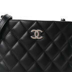 Chanel Lambskin Quilted Uniform Crossbody Bag Black