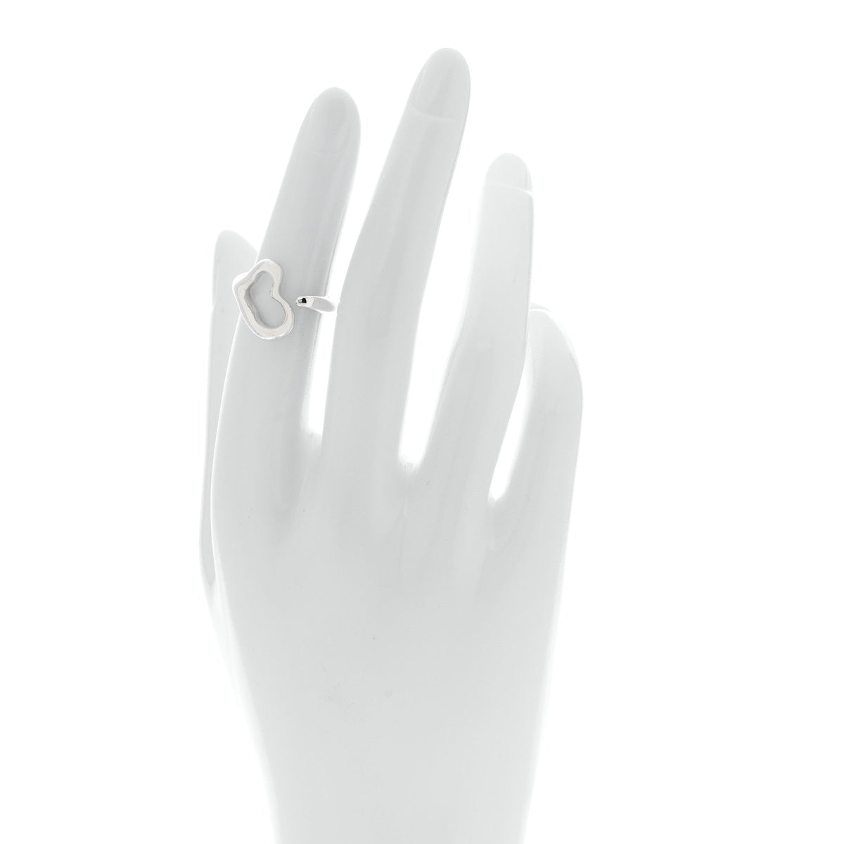 Sterling Silver Elsa Peretti Open Heart Ring 48 4.5