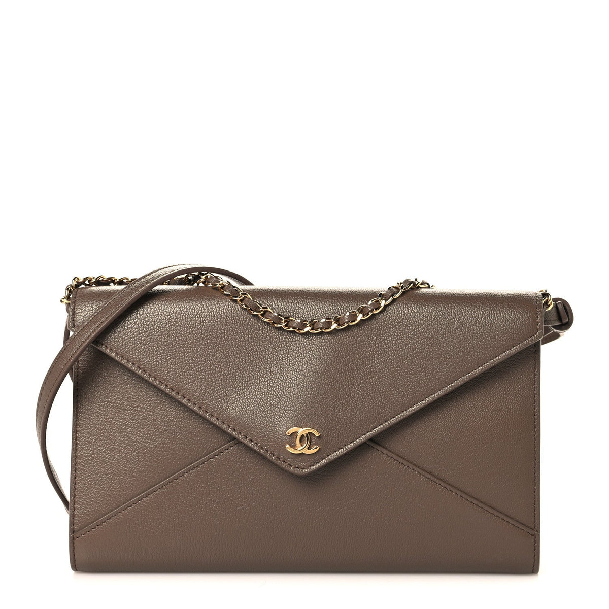 Goatskin Clutch Bag - Brown