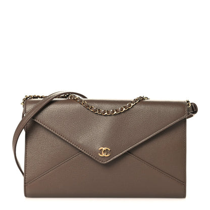 Goatskin Clutch Bag - Brown