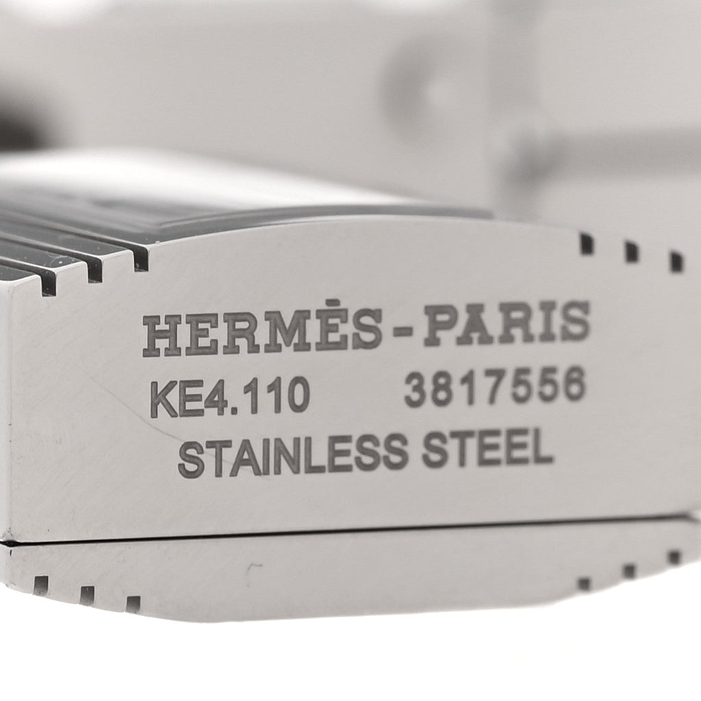 Hermes Stainless Steel 16mm Kelly Quartz Watch White