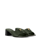 Women's LV Mare Mule Khaki Plain Calf Leather 1AHMWR