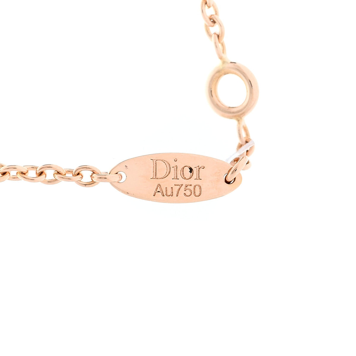 Christian Dior18K Rose Gold Diamond Pink Opal Rose Des Vents Station Necklace